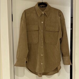 Zara Women’s Tan/light Brown Corduroy Jacket